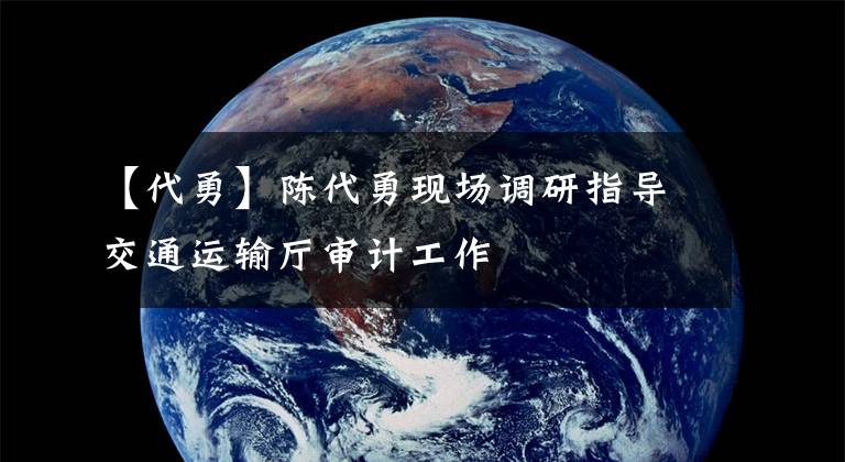 【代勇】陈代勇现场调研指导交通运输厅审计工作