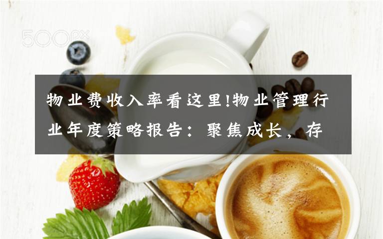 物业费收入率看这里!物业管理行业年度策略报告:聚焦成长,存量机遇仍待挖掘