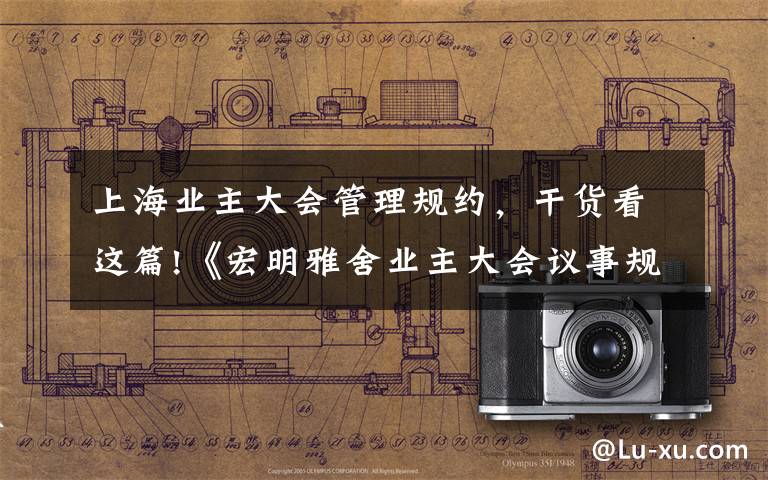 上海业主大会管理规约,干货看这篇!《宏明雅舍业主大会议事规则》&《业主管理规约》