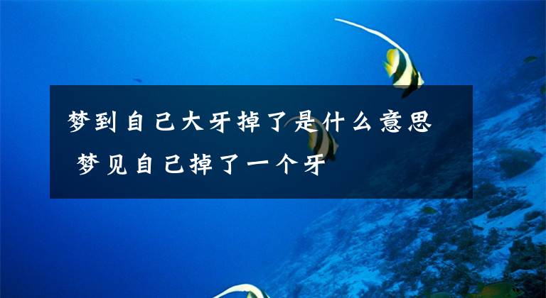 梦到自己大牙掉了是什么意思 梦见自己掉了一个牙