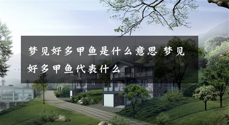 梦见好多甲鱼是什么意思 梦见好多甲鱼代表什么